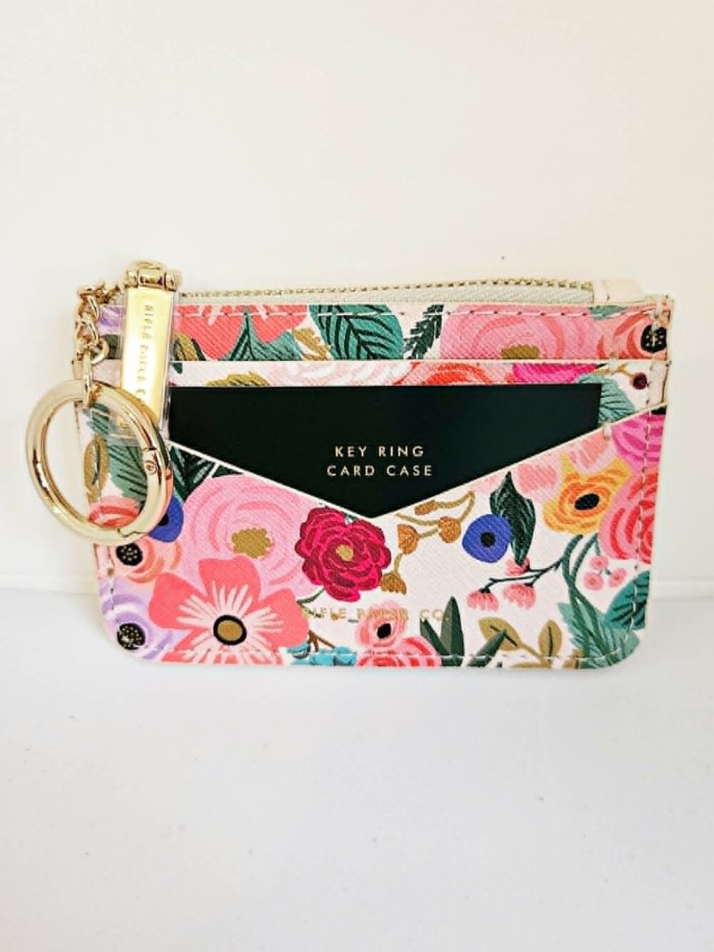 *Rifle Paper Company*  Key Ring Card Case in "Garden Party" - NEW! - FAST SHIP!